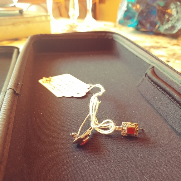 Victorian Diamond and Ruby or Garnet 925 - Picture 2 of 4